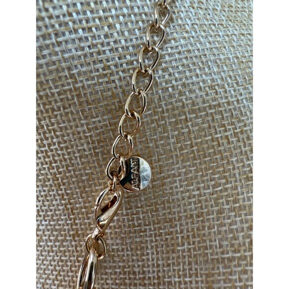 Chunky Gold-Tone & Black Chain Link Statement Necklace By Alfani Adjustable - Picture 4 of 10